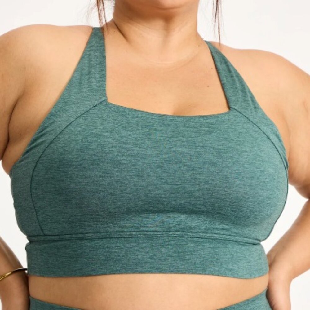 BUFFBUNNY - DREAM HEATHER SQUARE NECK SPORTS BRA - MEDIUM